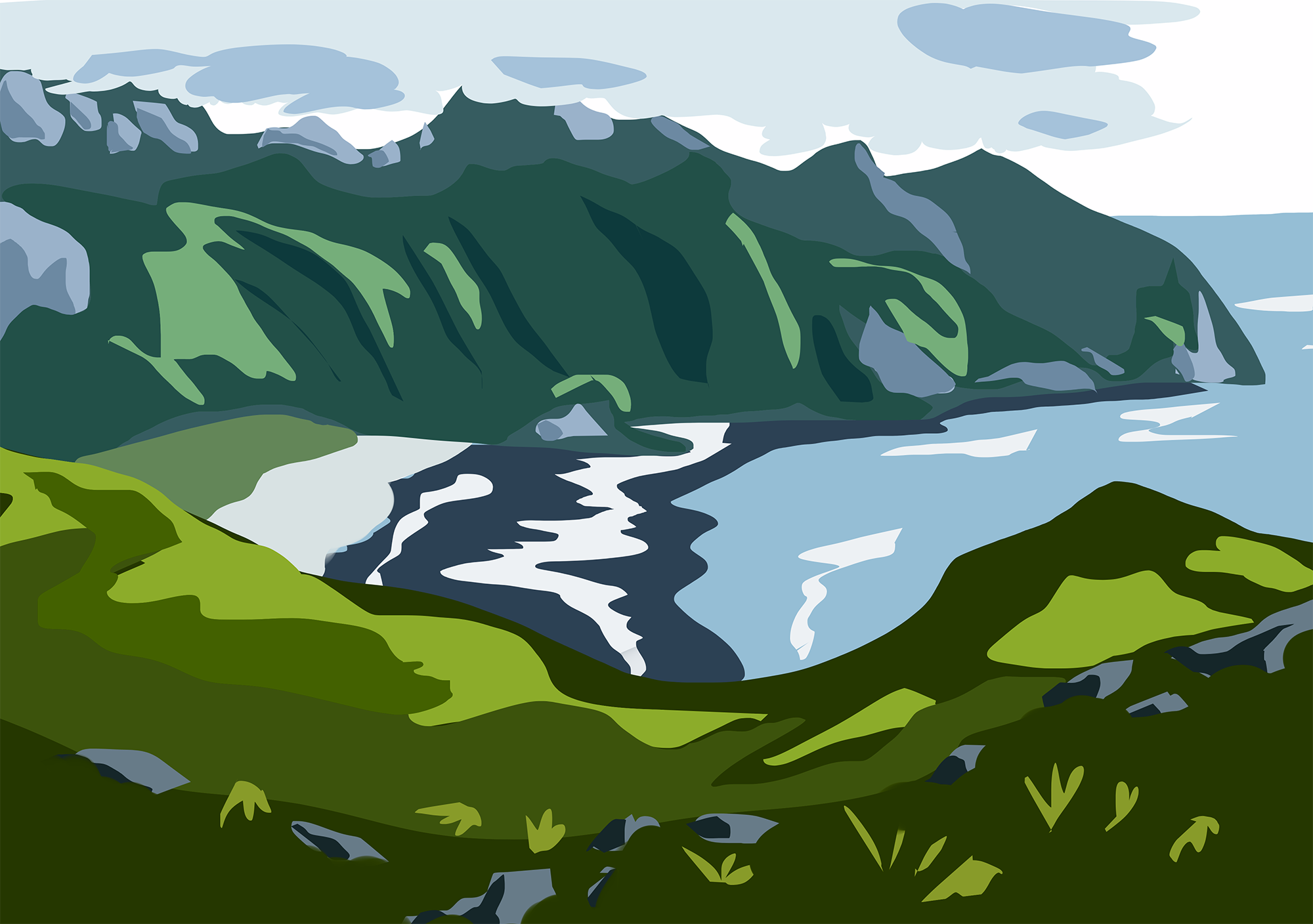 Étude paysage en quelques minutes